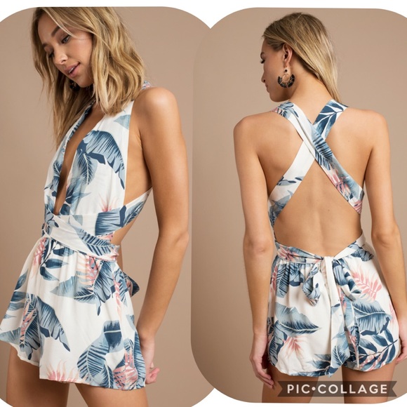 Tobi Pants - NWT Tobi M wild things multi-way mauve romper